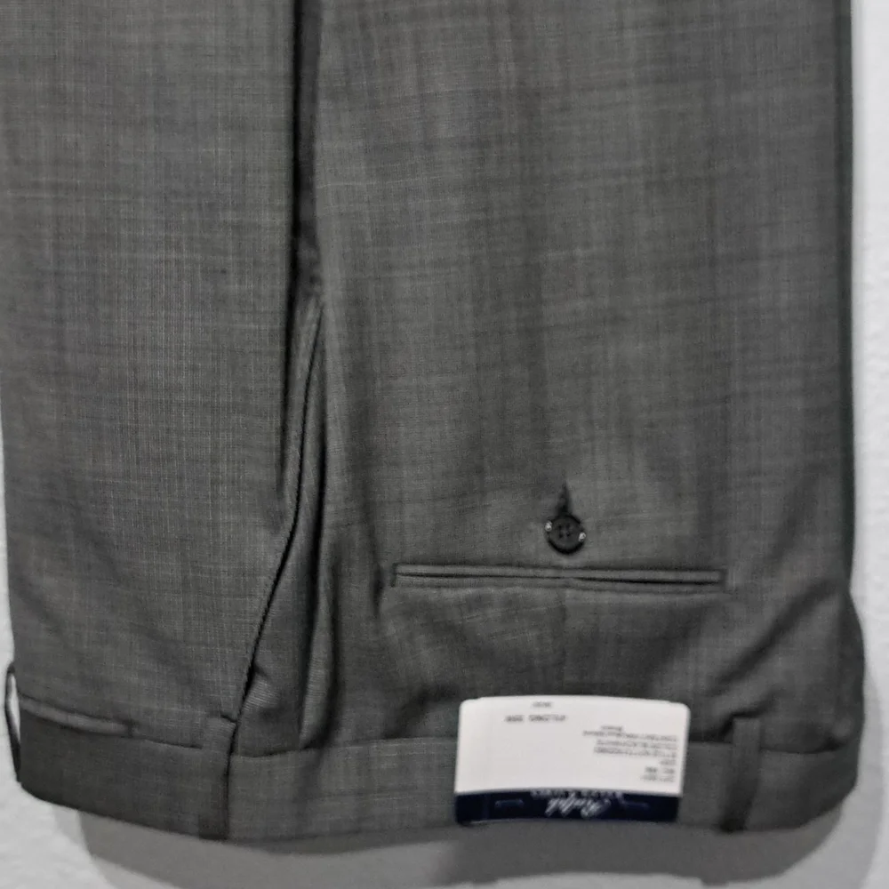Ralph Lauren 100% Flat Front Solid Wool Suit